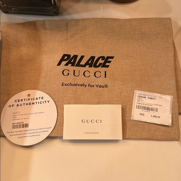 GUCCI X PALACE GG P Canvas Monogram Web Camouflage Flap Messenger (Unisex) - Picture 12 of 13